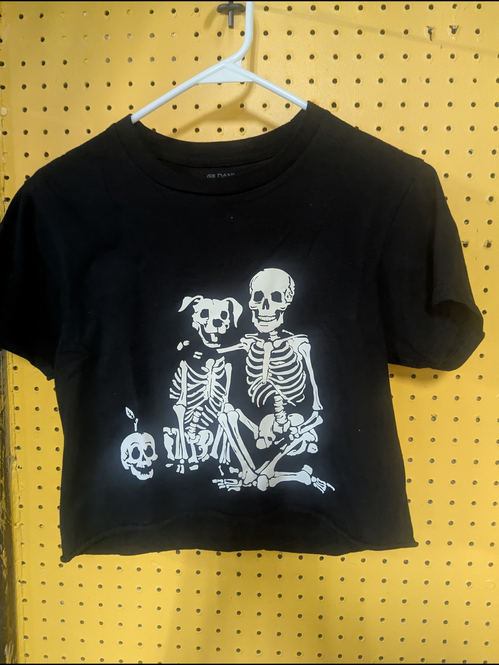 Dog And Human Skeleton Crop Top